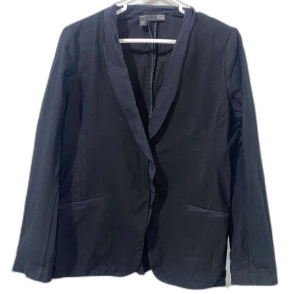 Eileen Fisher Black Blazer Stretch Crepe Jacket Career Petite Small Minimalist - Picture 2 of 7